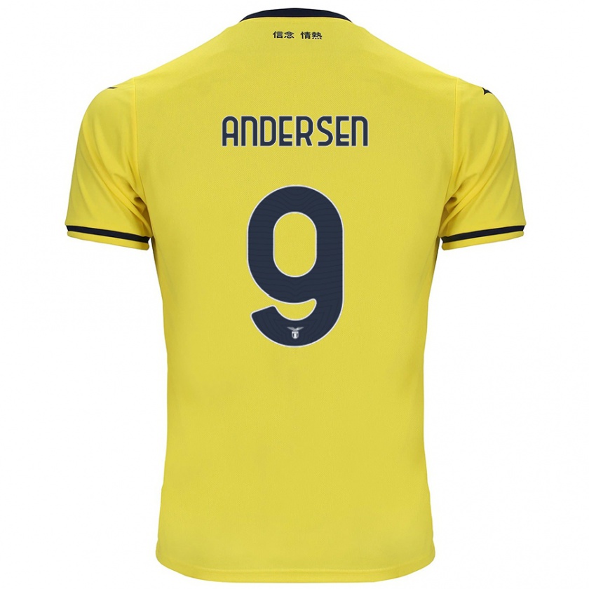 Kandiny Herren Signe Holt Andersen #9 Gelb Auswärtstrikot Trikot 2024/25 T-Shirt