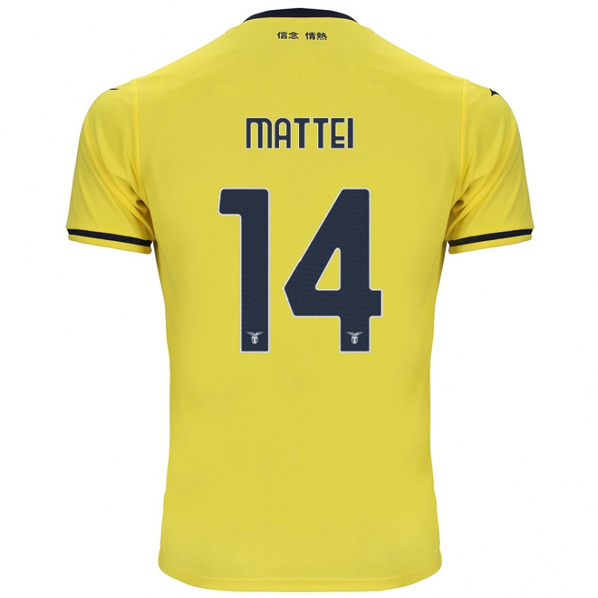 Kandiny Herren Sarah Mattei #14 Gelb Auswärtstrikot Trikot 2024/25 T-Shirt