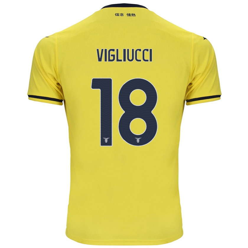 Kandiny Herren Chiara Vigliucci #18 Gelb Auswärtstrikot Trikot 2024/25 T-Shirt