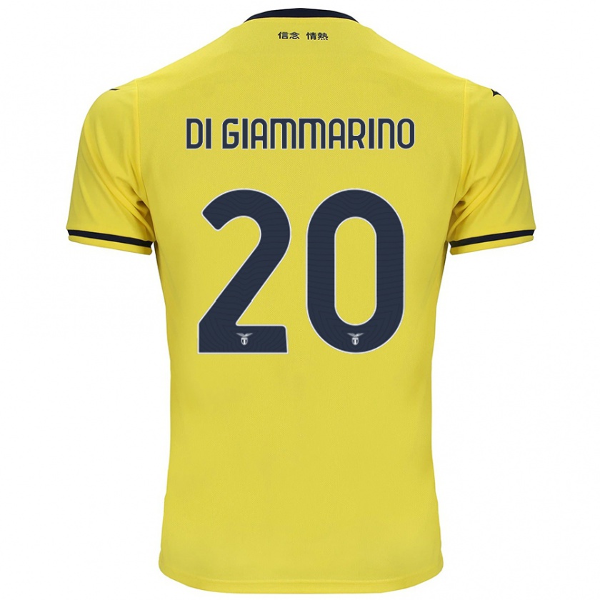 Kandiny Herren Virginia Di Giammarino #20 Gelb Auswärtstrikot Trikot 2024/25 T-Shirt