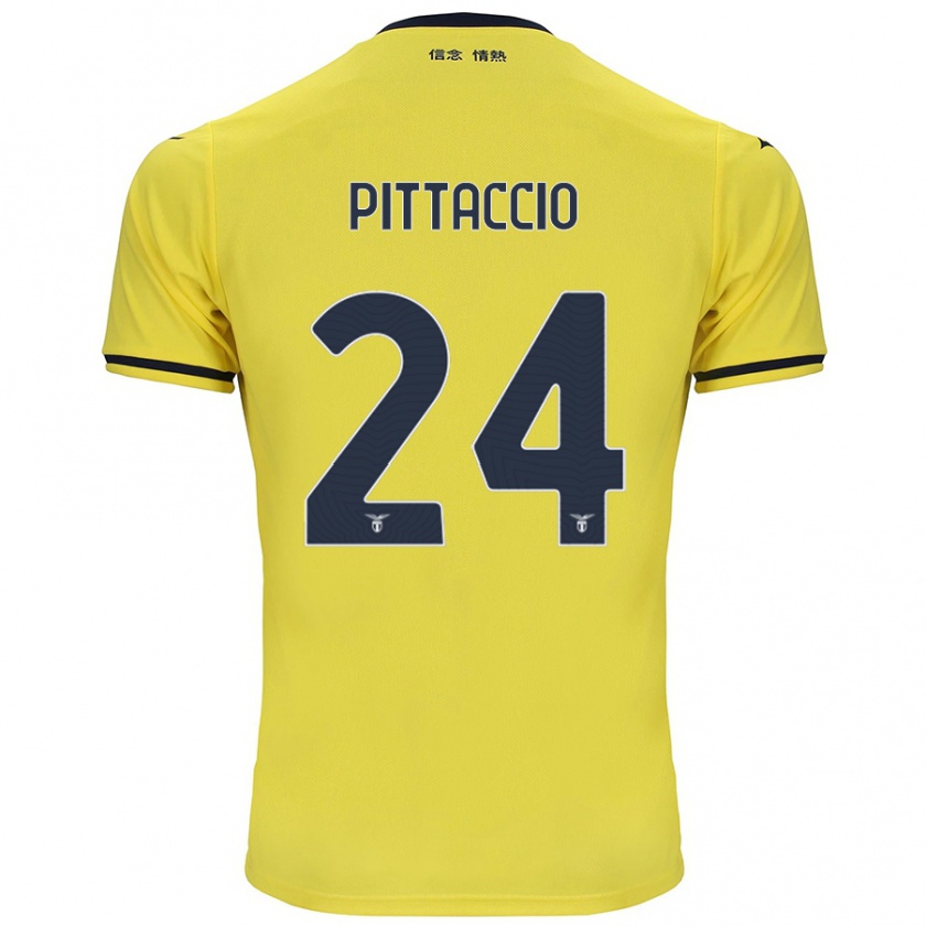 Kandiny Herren Francesca Pittaccio #24 Gelb Auswärtstrikot Trikot 2024/25 T-Shirt