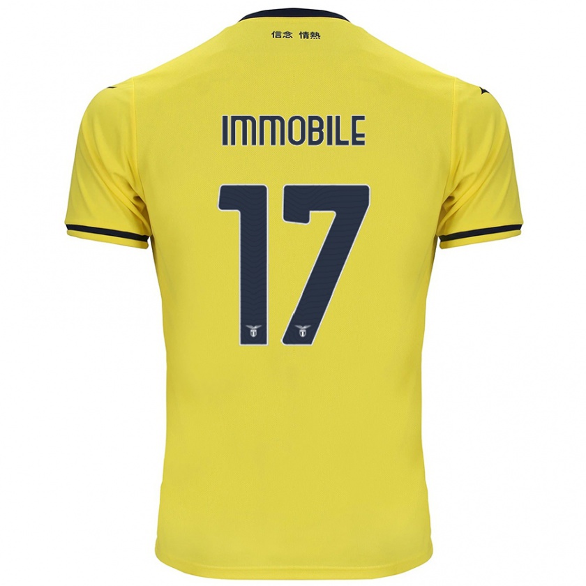 Kandiny Herren Ciro Immobile #17 Gelb Auswärtstrikot Trikot 2024/25 T-Shirt