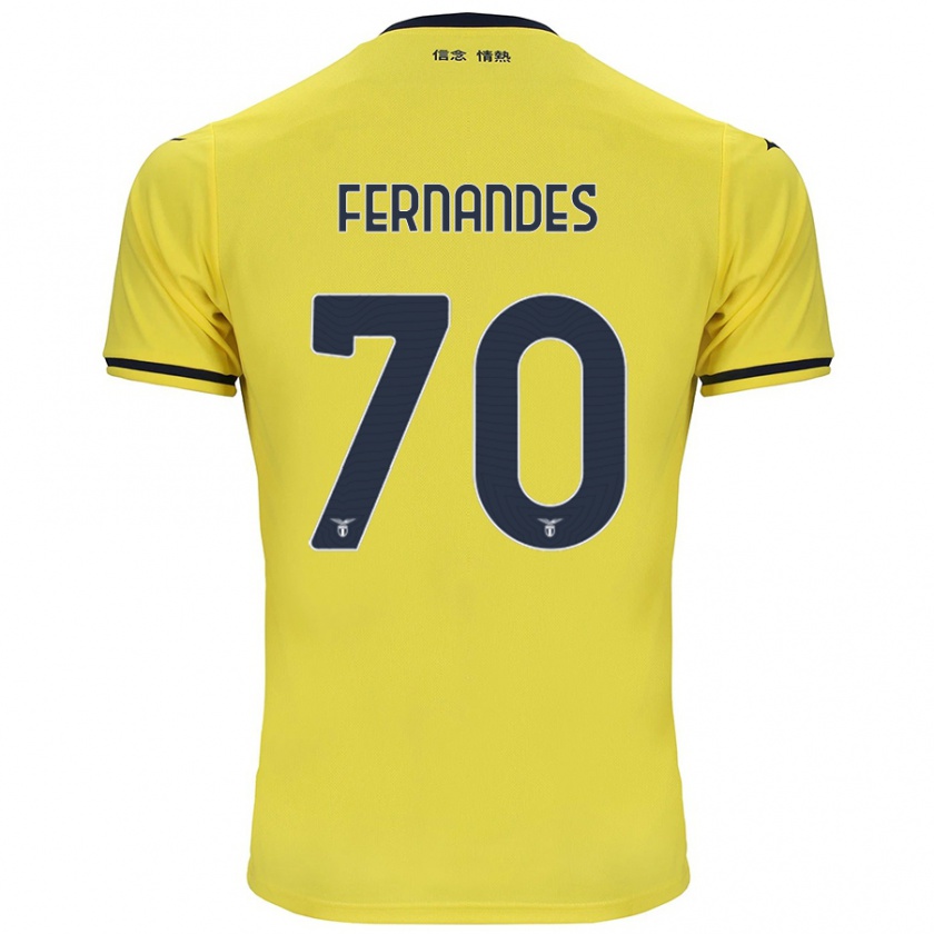 Kandiny Herren Saná Fernandes #70 Gelb Auswärtstrikot Trikot 2024/25 T-Shirt