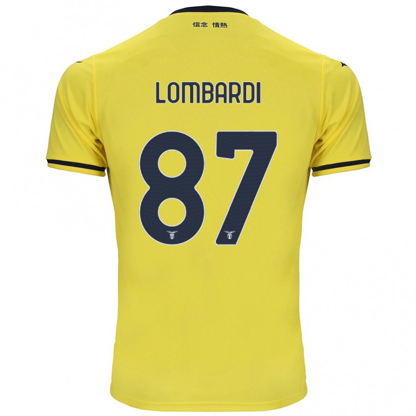 Kandiny Herren Cristiano Lombardi #87 Gelb Auswärtstrikot Trikot 2024/25 T-Shirt