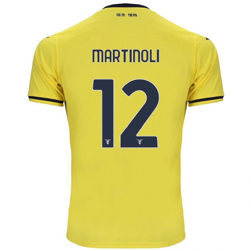 Kandiny Herren Elettra Martinoli #12 Gelb Auswärtstrikot Trikot 2024/25 T-Shirt