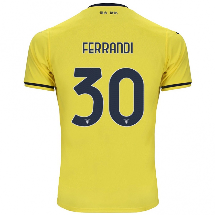 Kandiny Herren Giulia Ferrandi #30 Gelb Auswärtstrikot Trikot 2024/25 T-Shirt