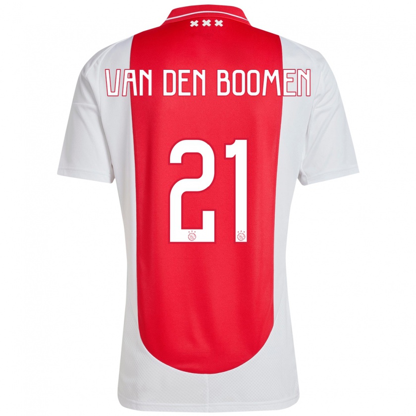 Kandiny Damen Branco Van Den Boomen #21 Rot Weiß Heimtrikot Trikot 2024/25 T-Shirt