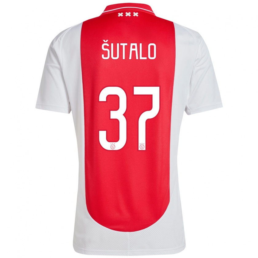 Kandiny Damen Josip Sutalo #37 Rot Weiß Heimtrikot Trikot 2024/25 T-Shirt