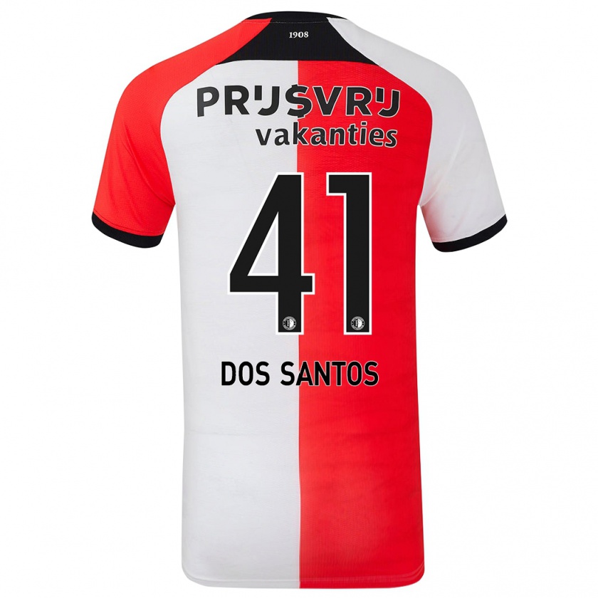 Kandiny Damen Giuliany Ben-David Dos Santos #41 Rot Weiß Heimtrikot Trikot 2024/25 T-Shirt