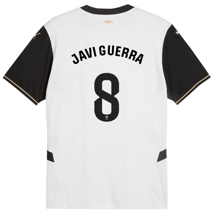 Kandiny Damen Javi Guerra #8 Weiß Schwarz Heimtrikot Trikot 2024/25 T-Shirt