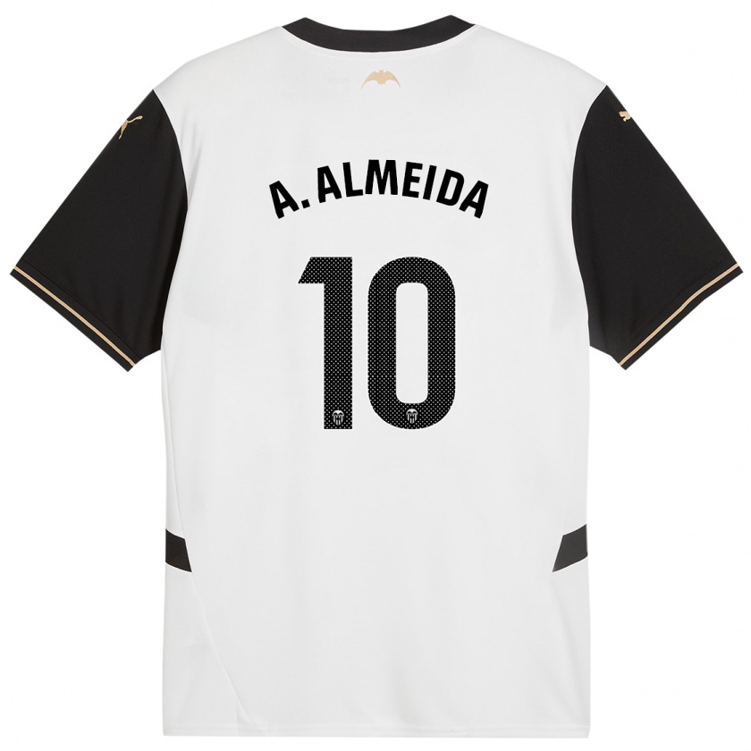 Kandiny Damen André Almeida #10 Weiß Schwarz Heimtrikot Trikot 2024/25 T-Shirt