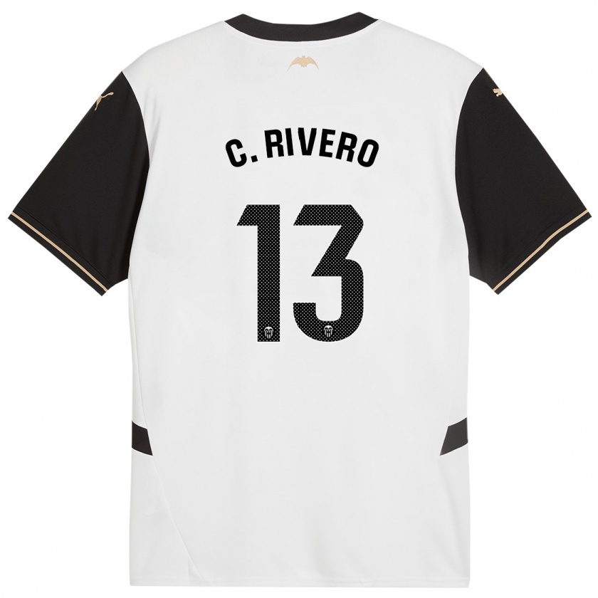 Kandiny Damen Cristian Rivero #13 Weiß Schwarz Heimtrikot Trikot 2024/25 T-Shirt