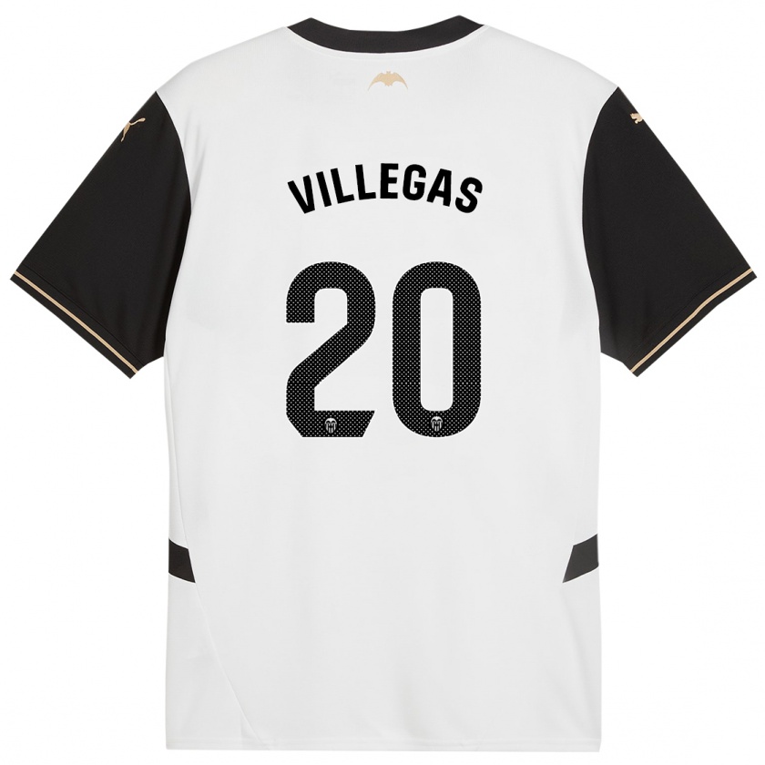 Kandiny Damen Noelia Villegas #20 Weiß Schwarz Heimtrikot Trikot 2024/25 T-Shirt