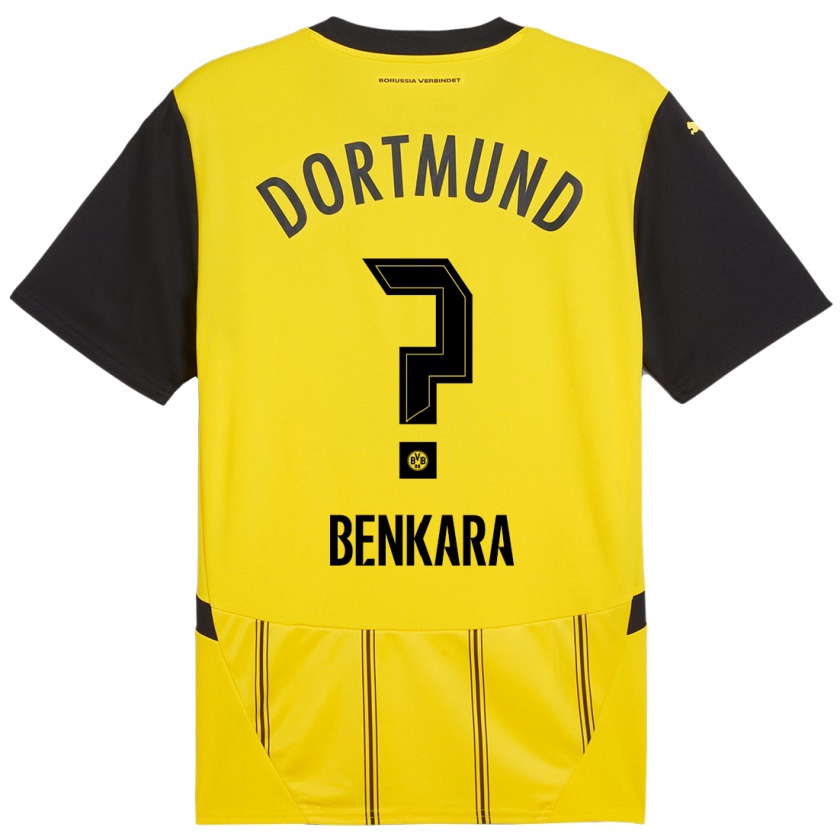 Kandiny Damen Elias Benkara #0 Gelb Schwarz Heimtrikot Trikot 2024/25 T-Shirt