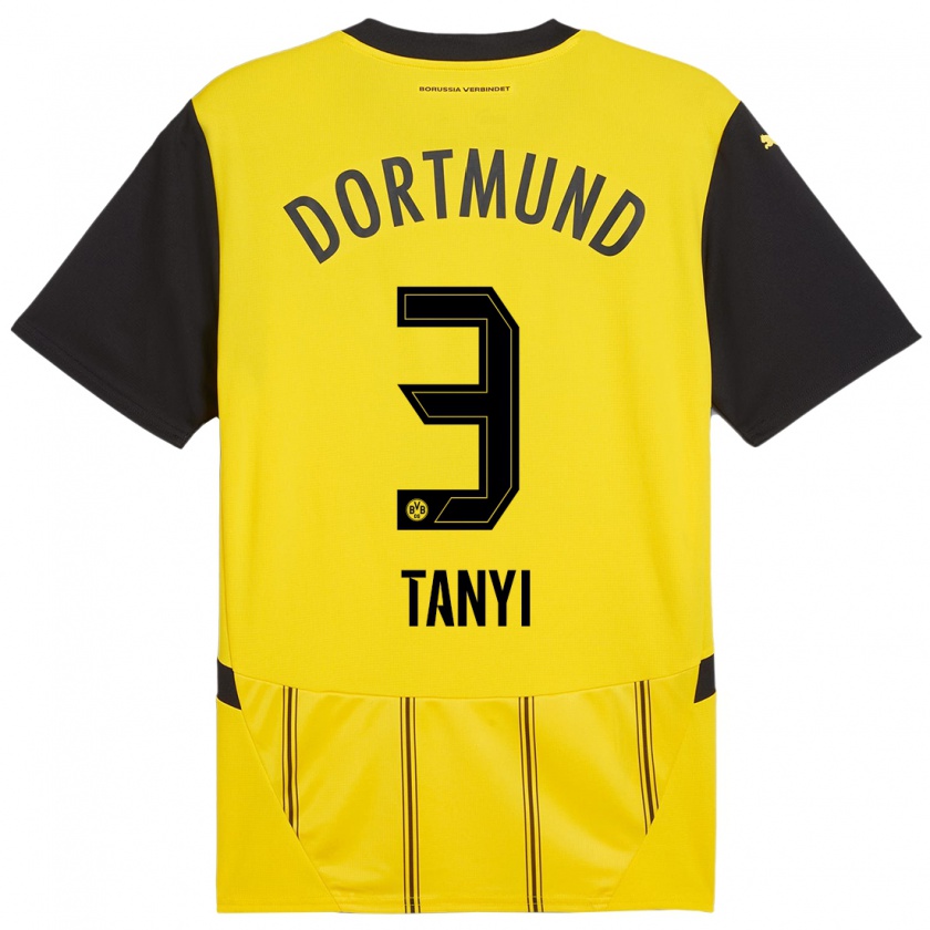 Kandiny Damen Paul Tanyi #3 Gelb Schwarz Heimtrikot Trikot 2024/25 T-Shirt