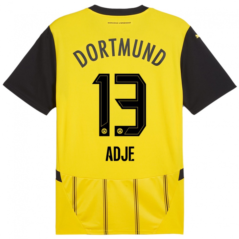 Kandiny Damen Miguel Adje #13 Gelb Schwarz Heimtrikot Trikot 2024/25 T-Shirt