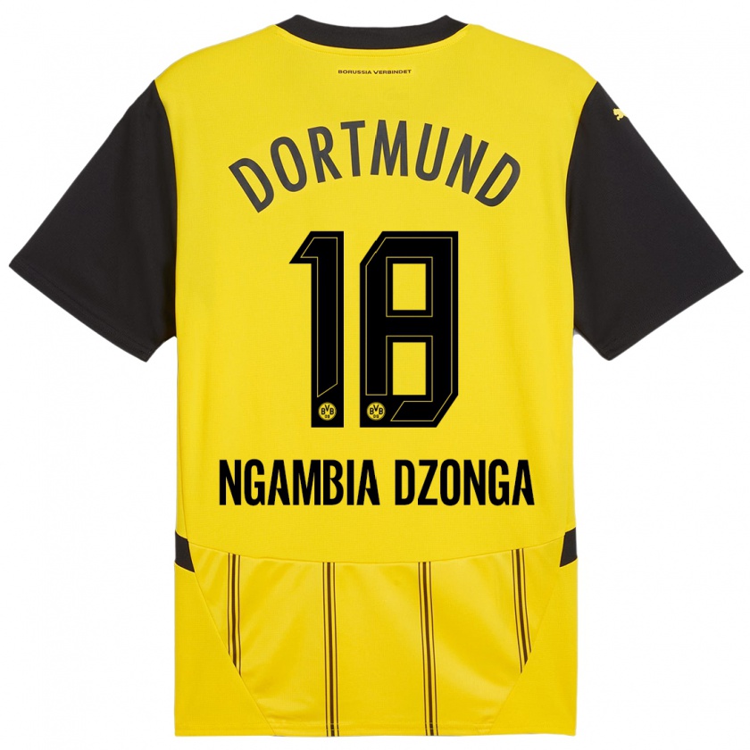 Kandiny Damen Diego Ngambia #18 Gelb Schwarz Heimtrikot Trikot 2024/25 T-Shirt