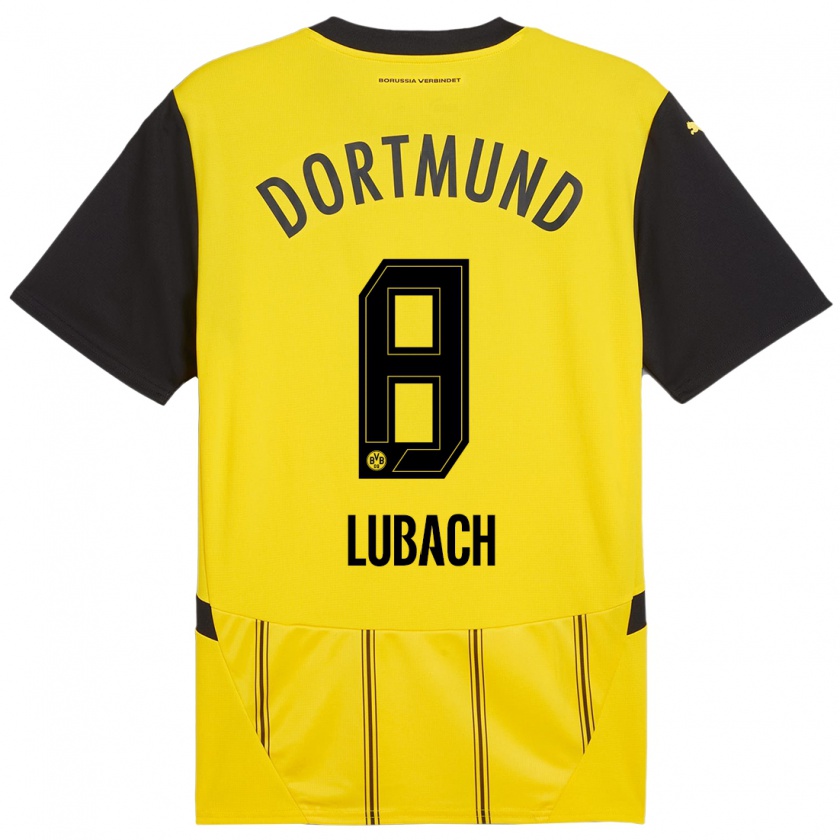 Kandiny Damen Rafael Lubach #8 Gelb Schwarz Heimtrikot Trikot 2024/25 T-Shirt