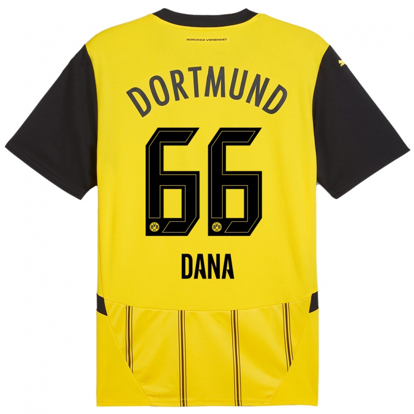 Kandiny Damen Bleckmann Dana #66 Gelb Schwarz Heimtrikot Trikot 2024/25 T-Shirt