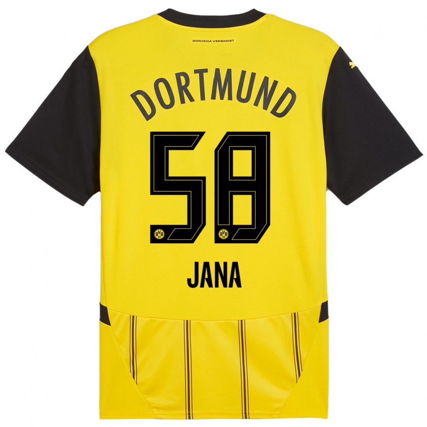 Kandiny Damen Nordberg Jana #58 Gelb Schwarz Heimtrikot Trikot 2024/25 T-Shirt