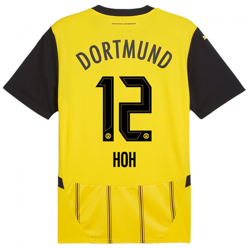 Kandiny Damen Hendrik Hoh #12 Gelb Schwarz Heimtrikot Trikot 2024/25 T-Shirt