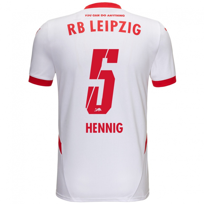 Kandiny Damen Lenny Hennig #5 Weiß Rot Heimtrikot Trikot 2024/25 T-Shirt