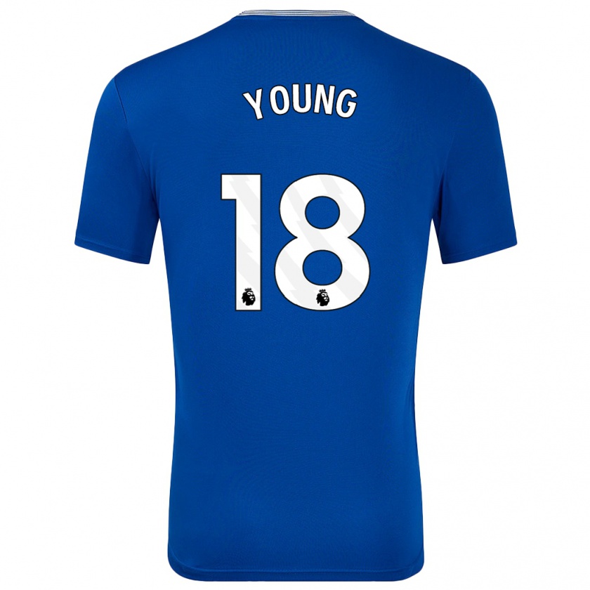 Kandiny Damen Ashley Young #18 Blau Mit Heimtrikot Trikot 2024/25 T-Shirt