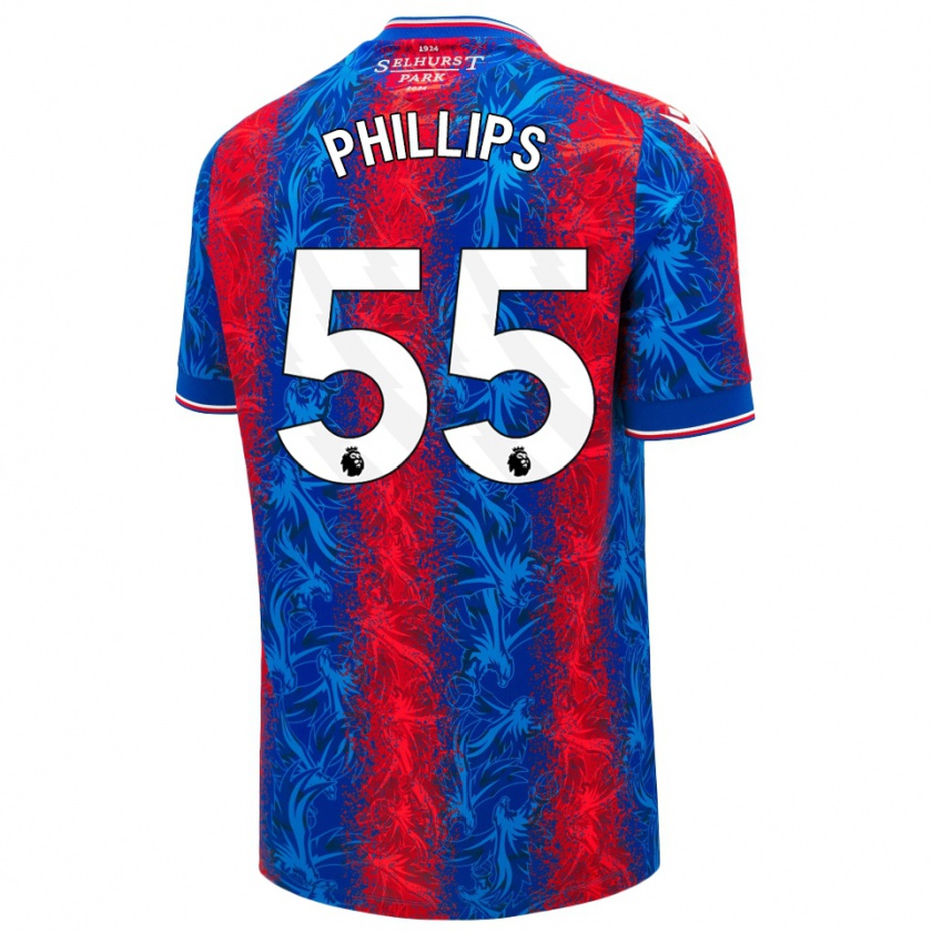 Kandiny Damen Killian Phillips #55 Rot Blauen Streifen Heimtrikot Trikot 2024/25 T-Shirt