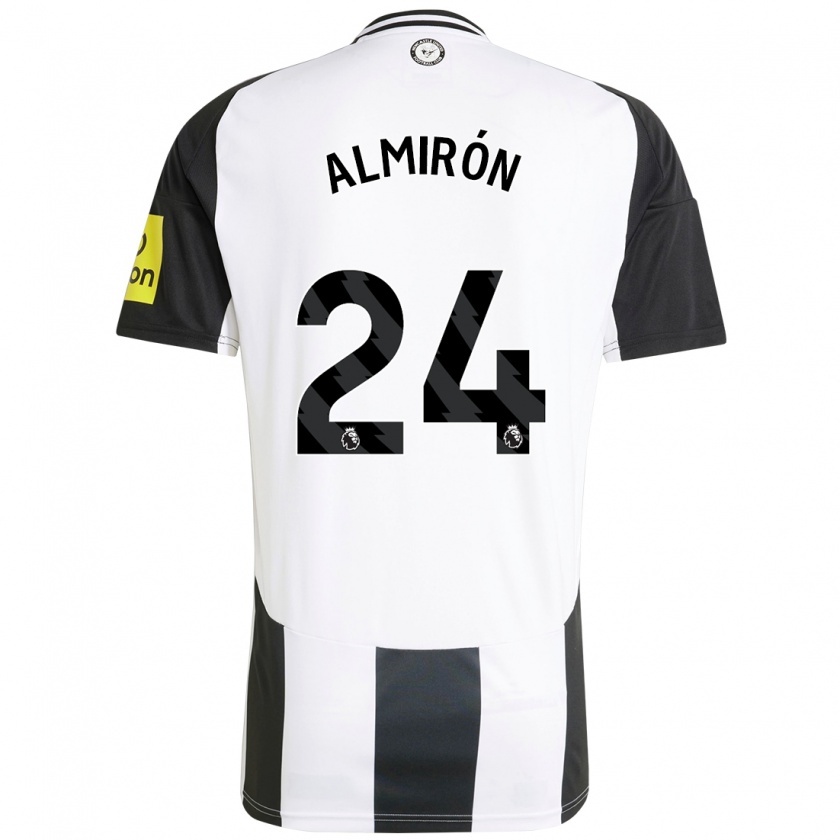 Kandiny Damen Miguel Almirón #24 Weiß Schwarz Heimtrikot Trikot 2024/25 T-Shirt