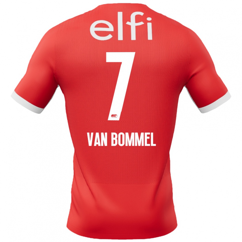 Kandiny Damen Ruben Van Bommel #7 Rot Weiß Heimtrikot Trikot 2024/25 T-Shirt