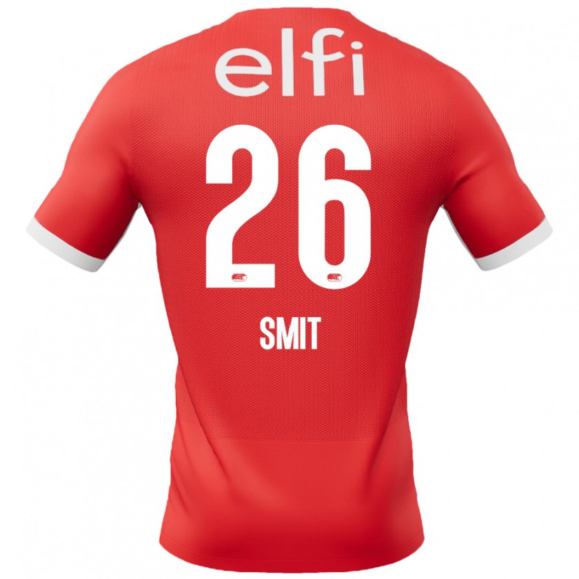 Kandiny Damen Kees Smit #26 Rot Weiß Heimtrikot Trikot 2024/25 T-Shirt