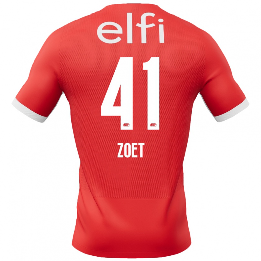 Kandiny Damen Jeroen Zoet #41 Rot Weiß Heimtrikot Trikot 2024/25 T-Shirt