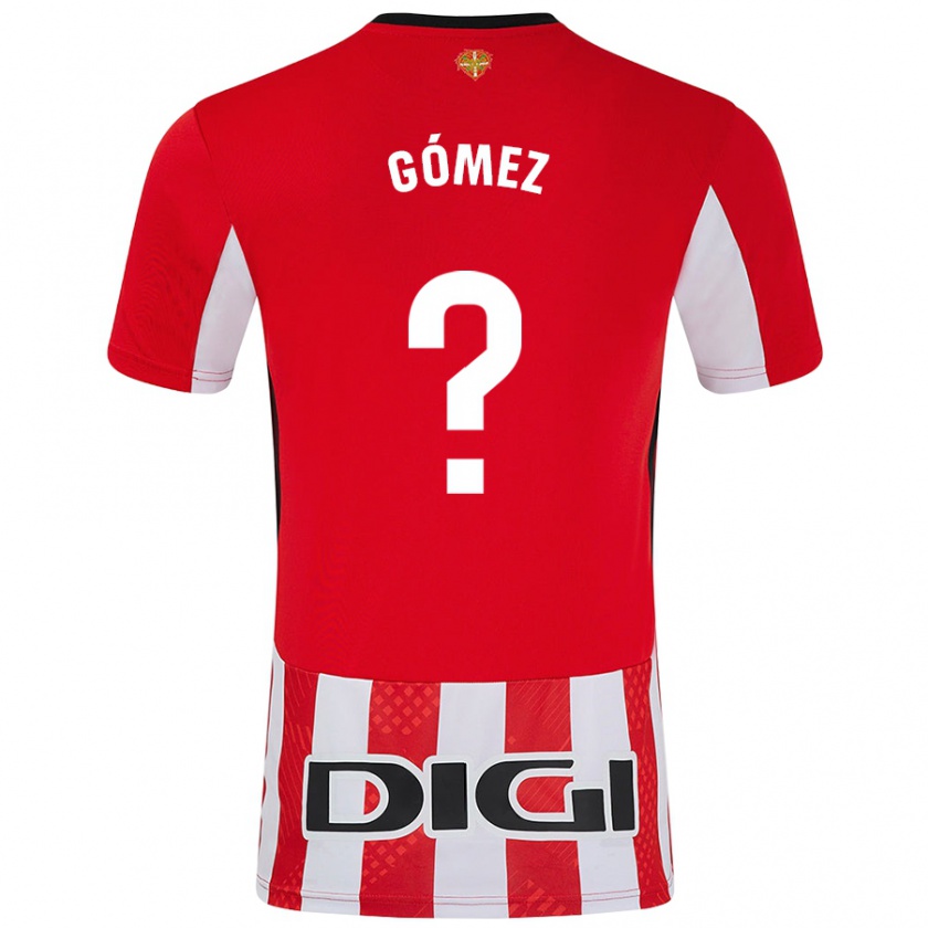 Kandiny Damen Xabi Gómez #0 Rot Weiß Heimtrikot Trikot 2024/25 T-Shirt