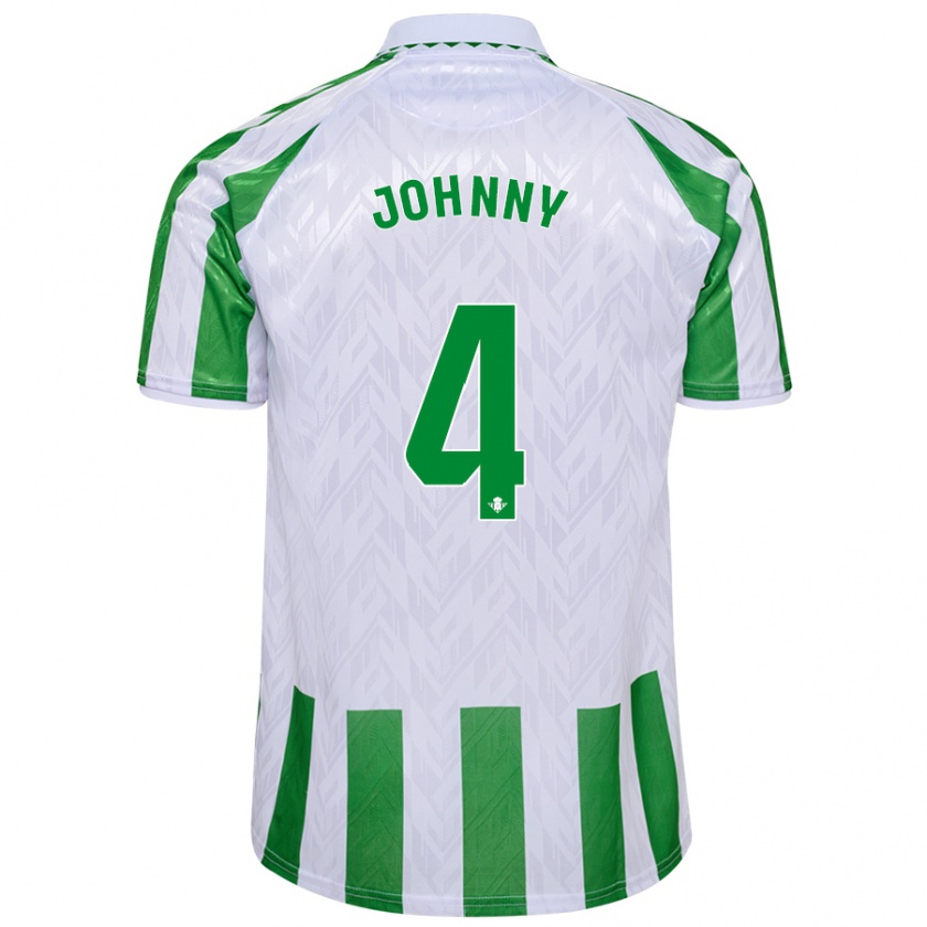 Kandiny Damen Johnny Cardoso #4 Grün Weiße Streifen Heimtrikot Trikot 2024/25 T-Shirt