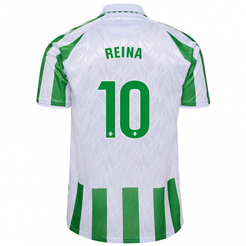 Kandiny Damen Carlos Reina #10 Grün Weiße Streifen Heimtrikot Trikot 2024/25 T-Shirt