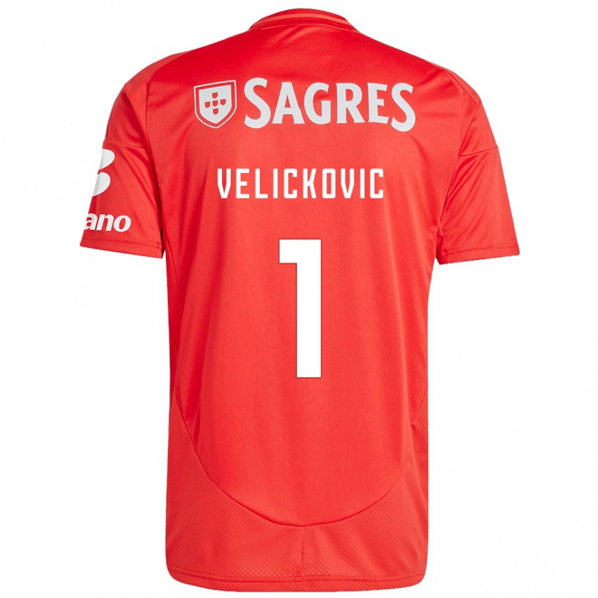 Kandiny Damen Luka Velickovic #1 Rot Weiß Heimtrikot Trikot 2024/25 T-Shirt