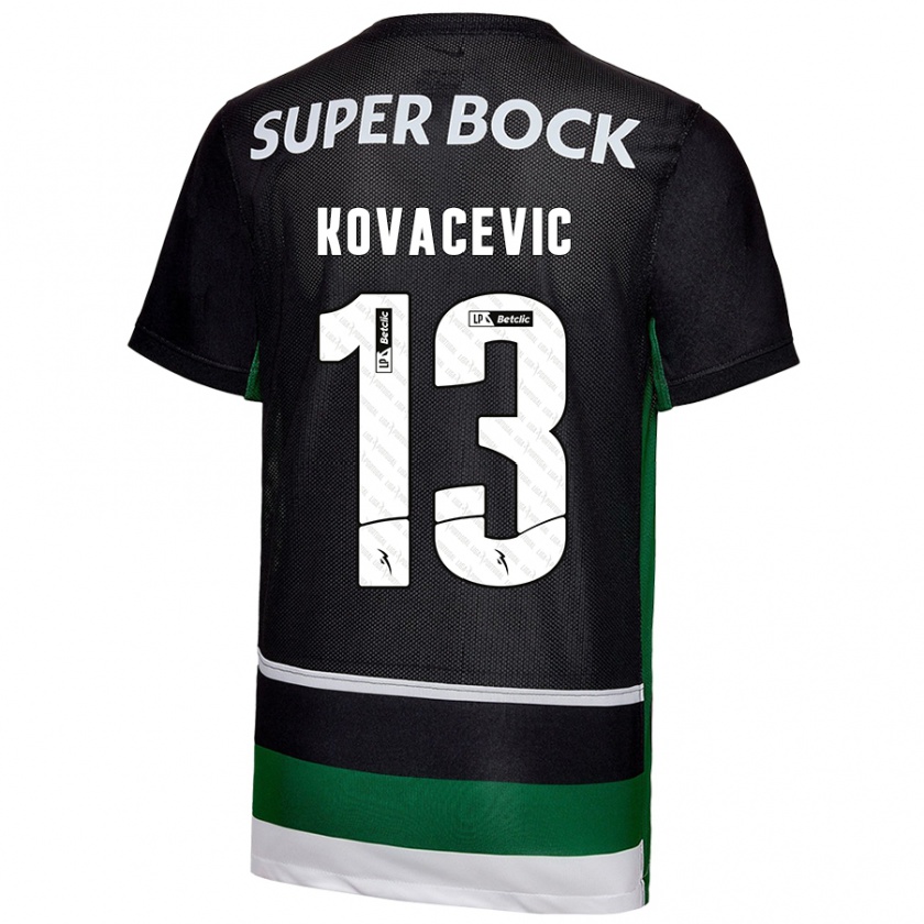 Kandiny Damen Vladan Kovacevic #13 Schwarz Weiß Grün Heimtrikot Trikot 2024/25 T-Shirt