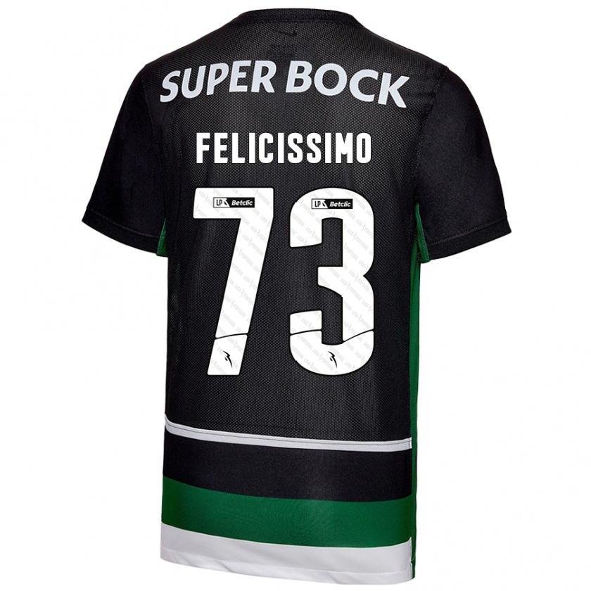 Kandiny Damen Eduardo Felicíssimo #73 Schwarz Weiß Grün Heimtrikot Trikot 2024/25 T-Shirt