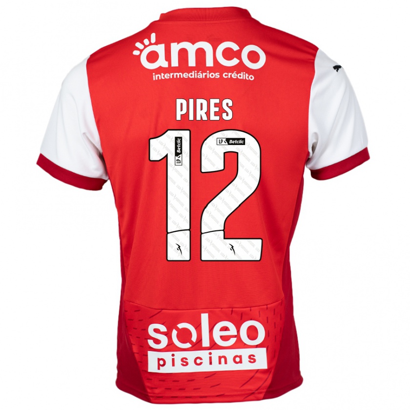 Kandiny Damen Hugo Pires #12 Rot Weiß Heimtrikot Trikot 2024/25 T-Shirt