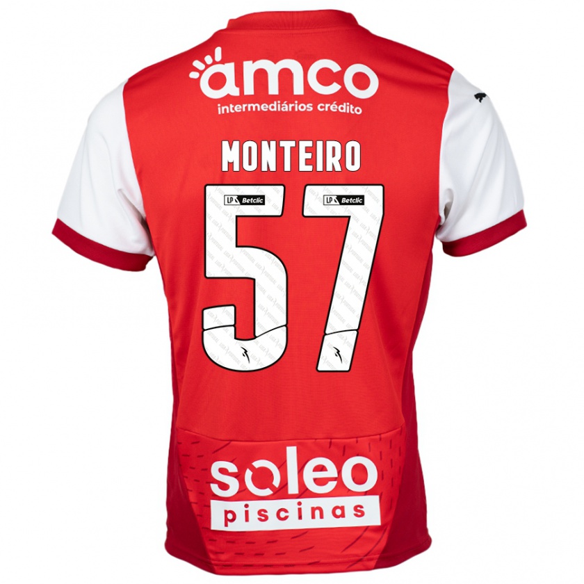 Kandiny Damen Jordan Monteiro #57 Rot Weiß Heimtrikot Trikot 2024/25 T-Shirt