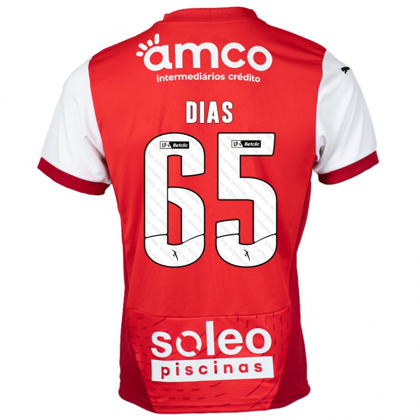 Kandiny Damen Leandro Dias #65 Rot Weiß Heimtrikot Trikot 2024/25 T-Shirt