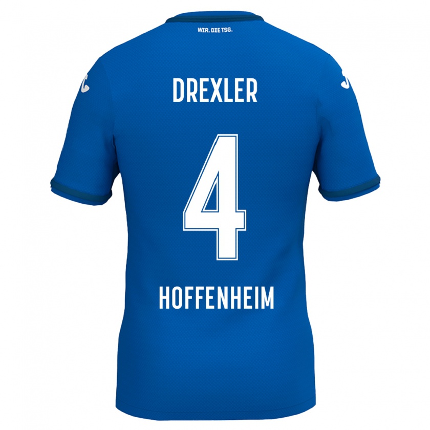 Kandiny Damen Tim Drexler #4 Königsblau Heimtrikot Trikot 2024/25 T-Shirt