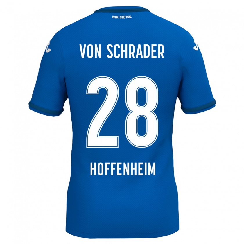 Kandiny Damen Lina Von Schrader #28 Königsblau Heimtrikot Trikot 2024/25 T-Shirt