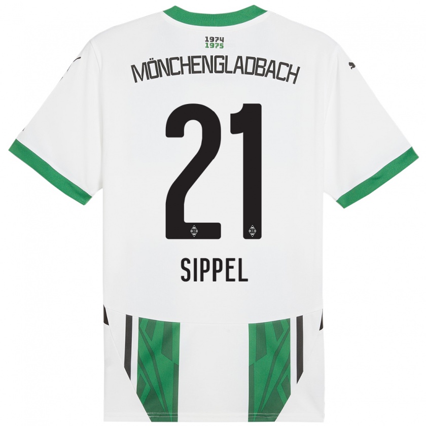 Kandiny Damen Tobias Sippel #21 Weiß Grün Heimtrikot Trikot 2024/25 T-Shirt