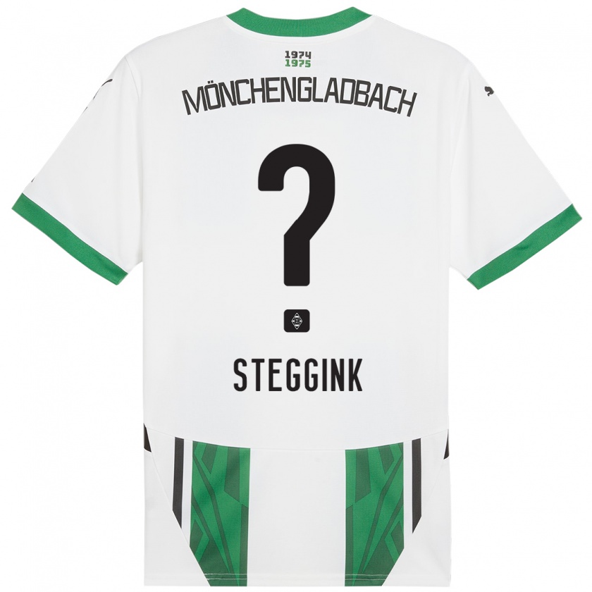 Kandiny Damen Lennart Steggink #0 Weiß Grün Heimtrikot Trikot 2024/25 T-Shirt