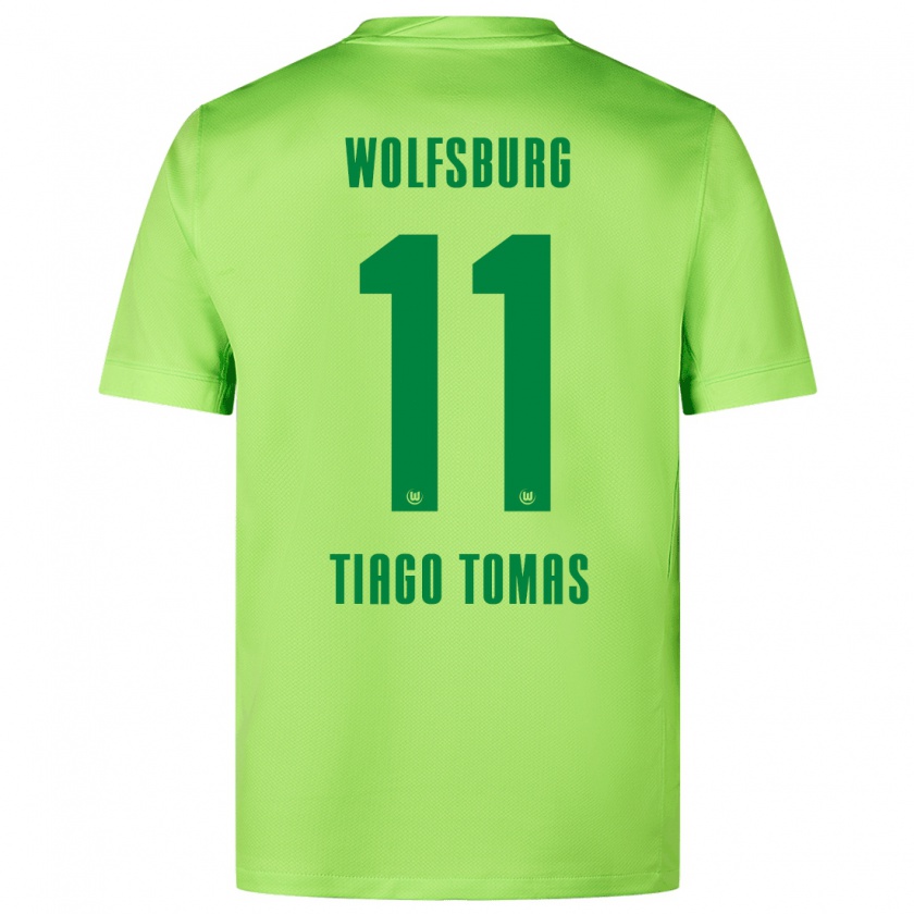 Kandiny Damen Tiago Tomás #11 Fluoreszierendes Grün Heimtrikot Trikot 2024/25 T-Shirt