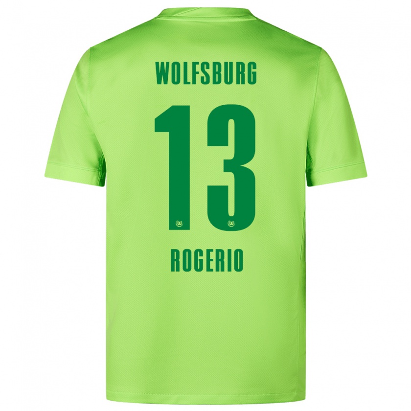 Kandiny Damen Rogério #13 Fluoreszierendes Grün Heimtrikot Trikot 2024/25 T-Shirt