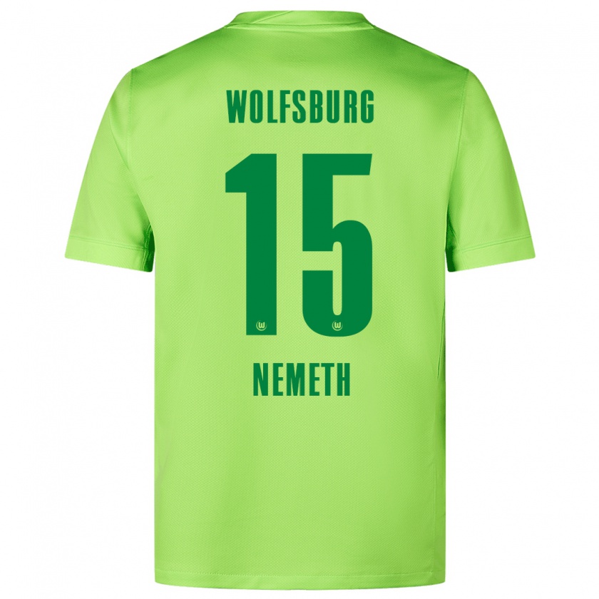 Kandiny Damen Diána Németh #15 Fluoreszierendes Grün Heimtrikot Trikot 2024/25 T-Shirt