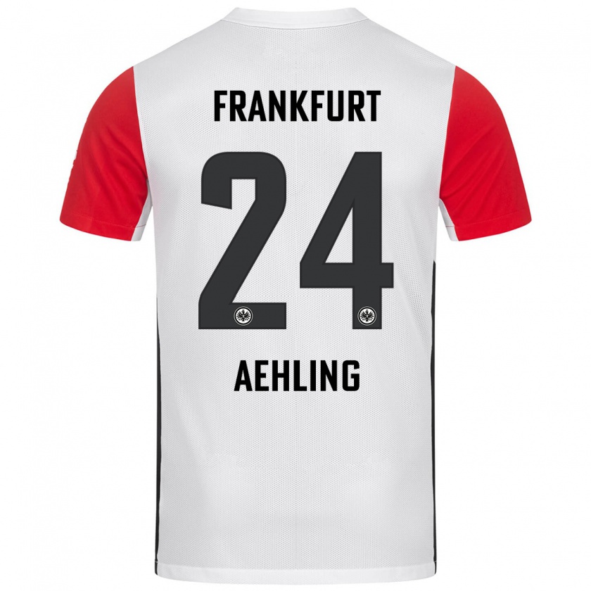 Kandiny Damen Anna Aehling #24 Weiß Rot Heimtrikot Trikot 2024/25 T-Shirt