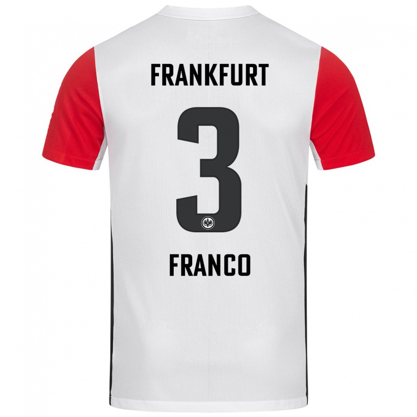 Kandiny Damen Giuseppe Franco #3 Weiß Rot Heimtrikot Trikot 2024/25 T-Shirt